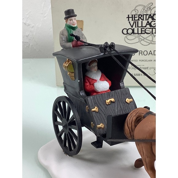 VTG Dept 56 Heritage Collection Kings Road Cab Horse & Carriage Figurine EUC - Picture 2 of 12